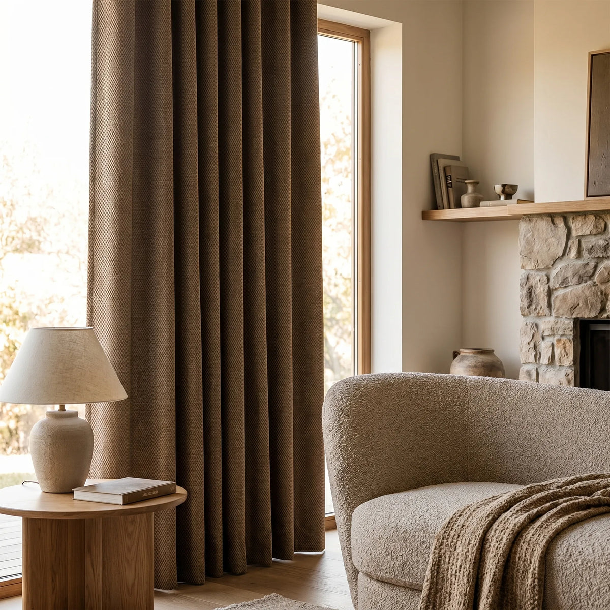 Blackout Curtains Coffee Brown