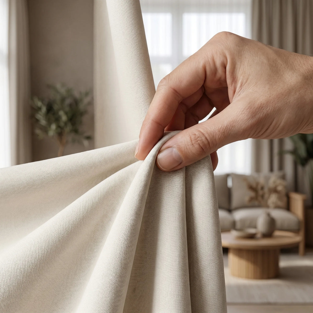 Blackout Curtains Cream White — Multi-Function