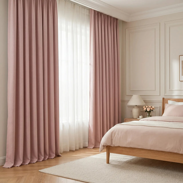 Room Darkening Curtains Powder Pink