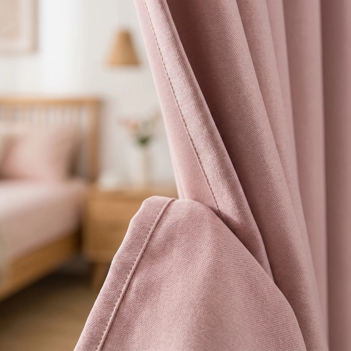 Room Darkening Curtains Powder Pink