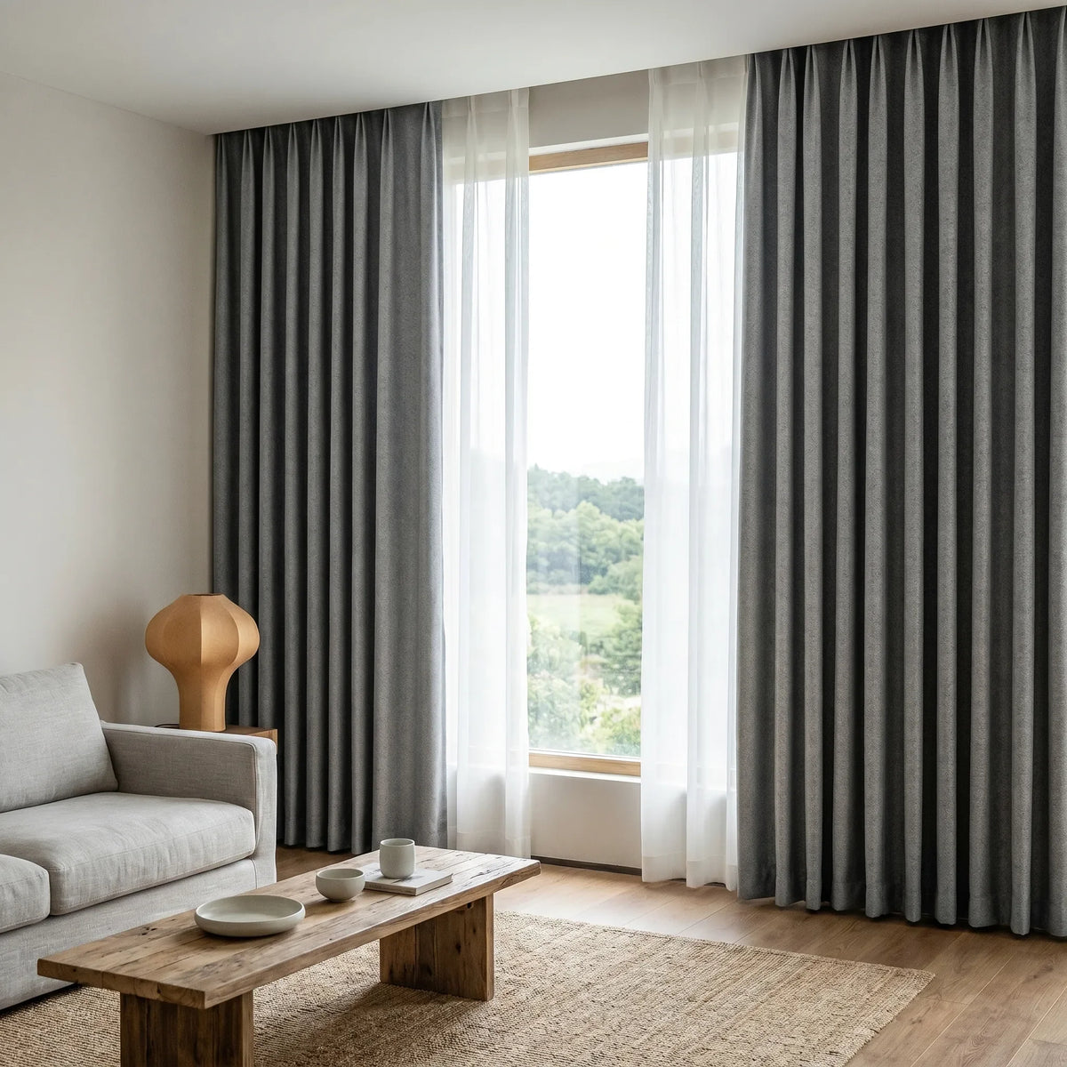 Room Darkening Curtains Grey
