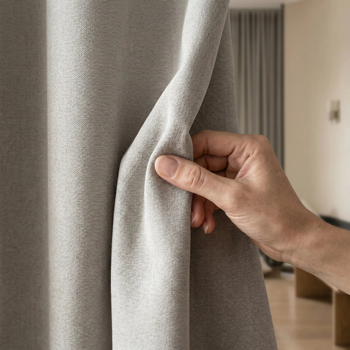 Blackout Curtains Light Grey — Multi-Function