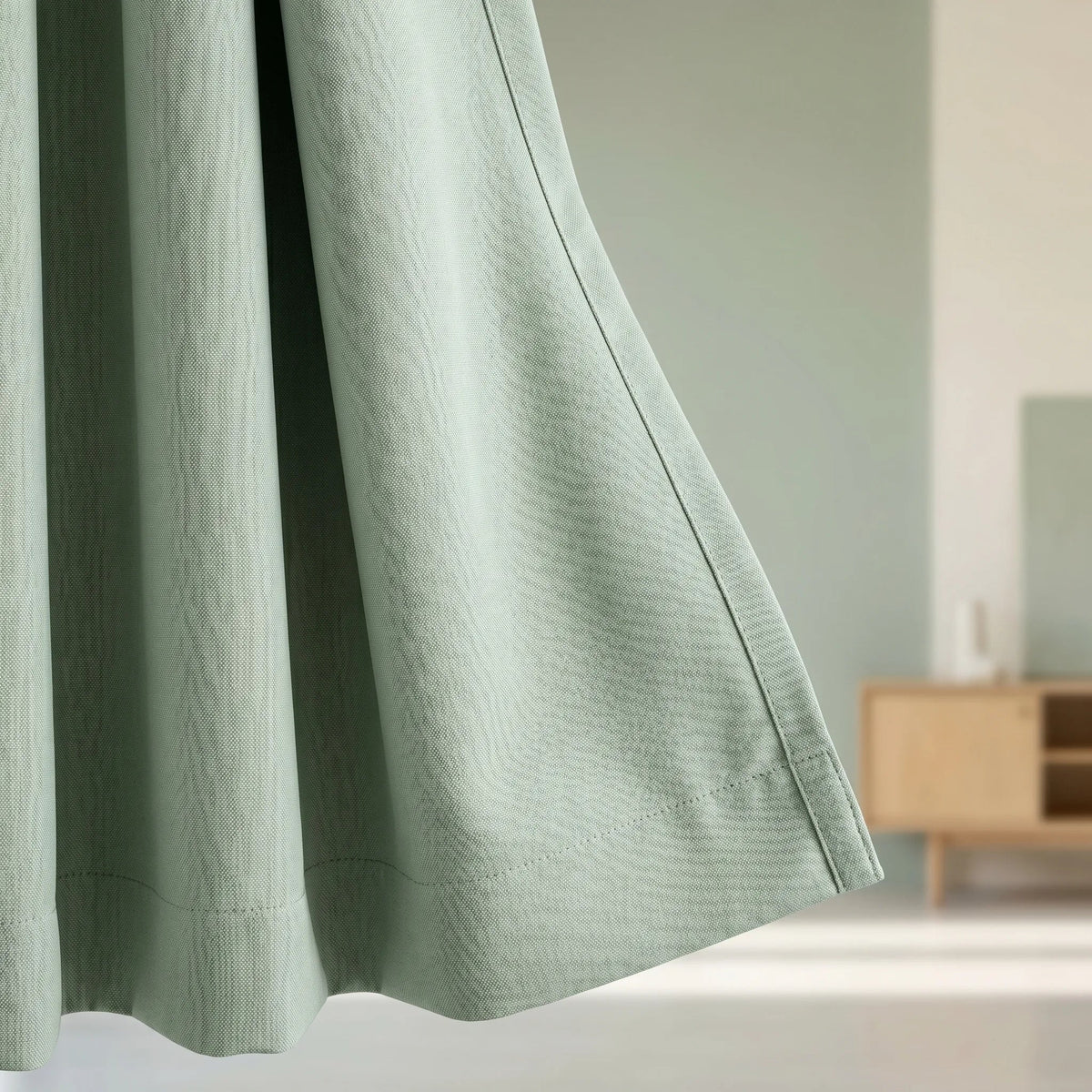 Blackout Curtains Mint Green — Multi-Function