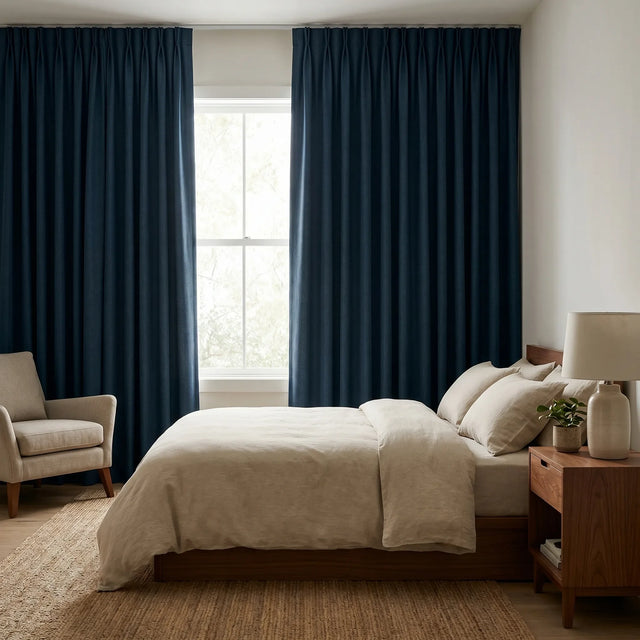 Blackout Curtains Navy Blue — Multi-Function