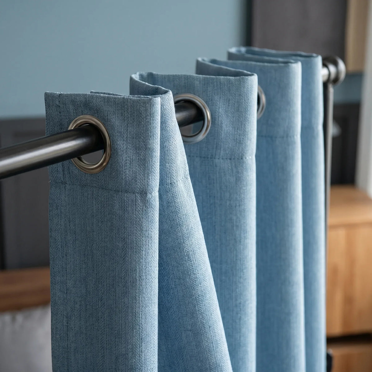 Room Darkening Curtains Pastel Blue