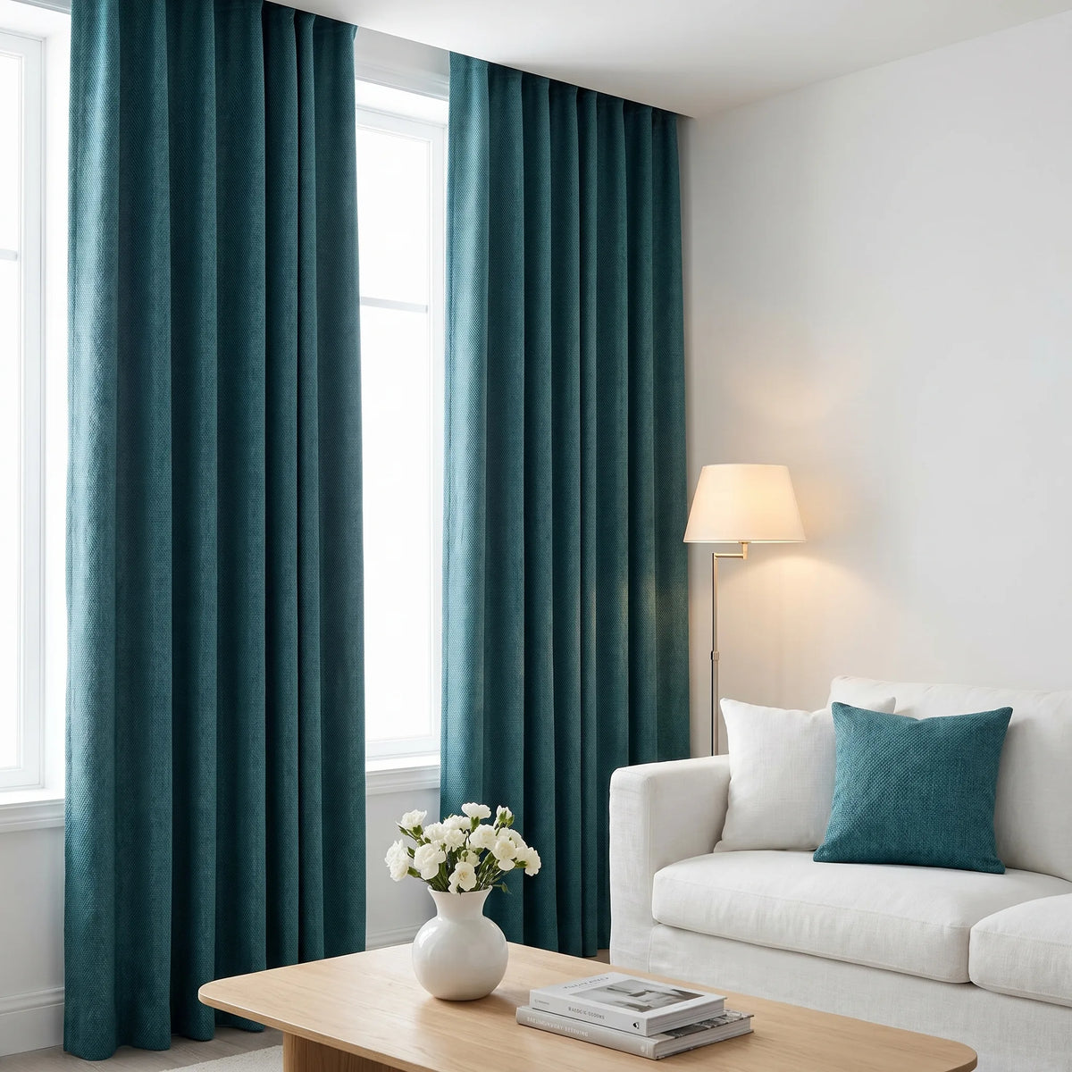 Room Darkening Curtains Peacock Blue — Standard