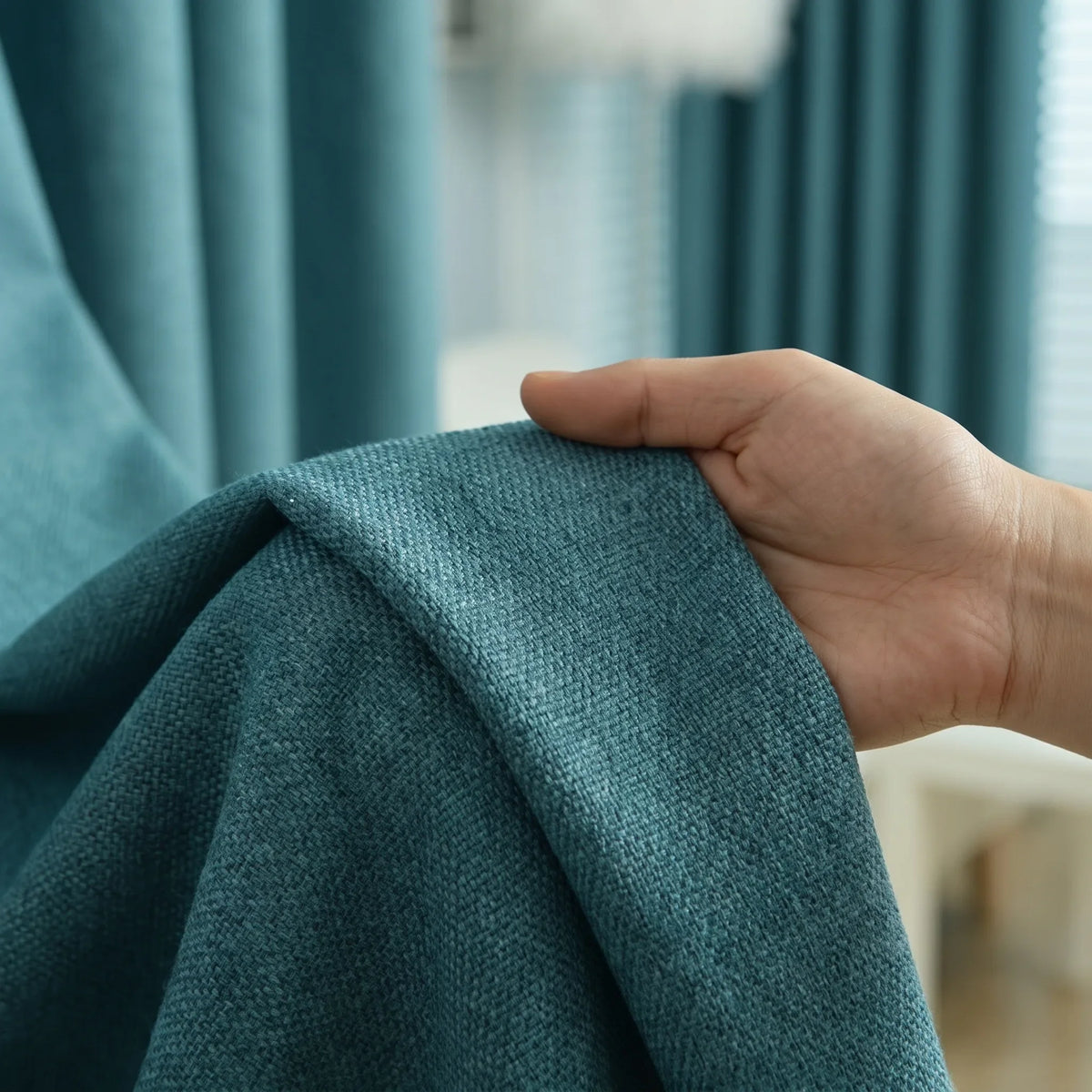 Room Darkening Curtains Peacock Blue — Standard