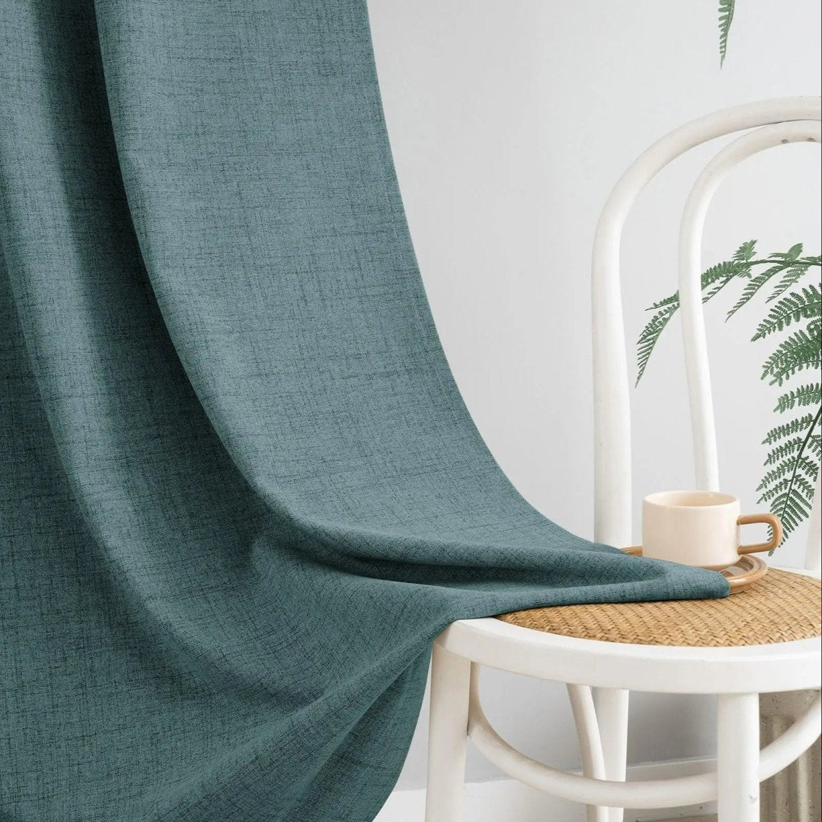 Blackout Curtains Teal Blue — Wide Panels