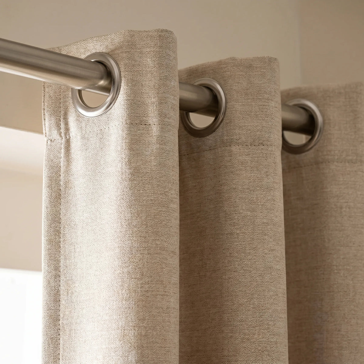 Sheer Curtain Heathered Beige