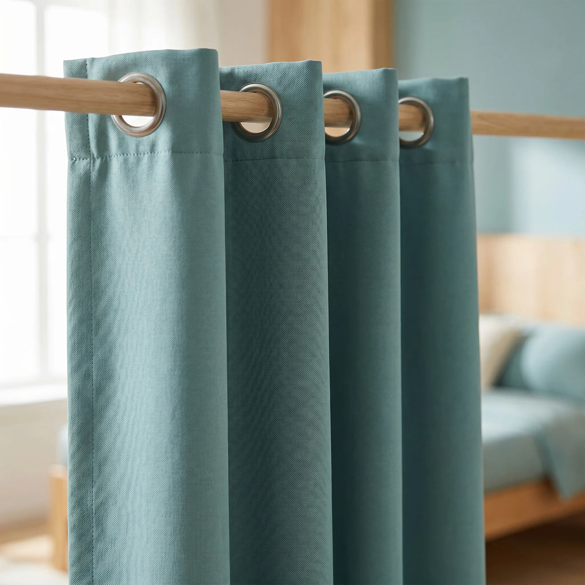 Room Darkening Curtains Teal Blue