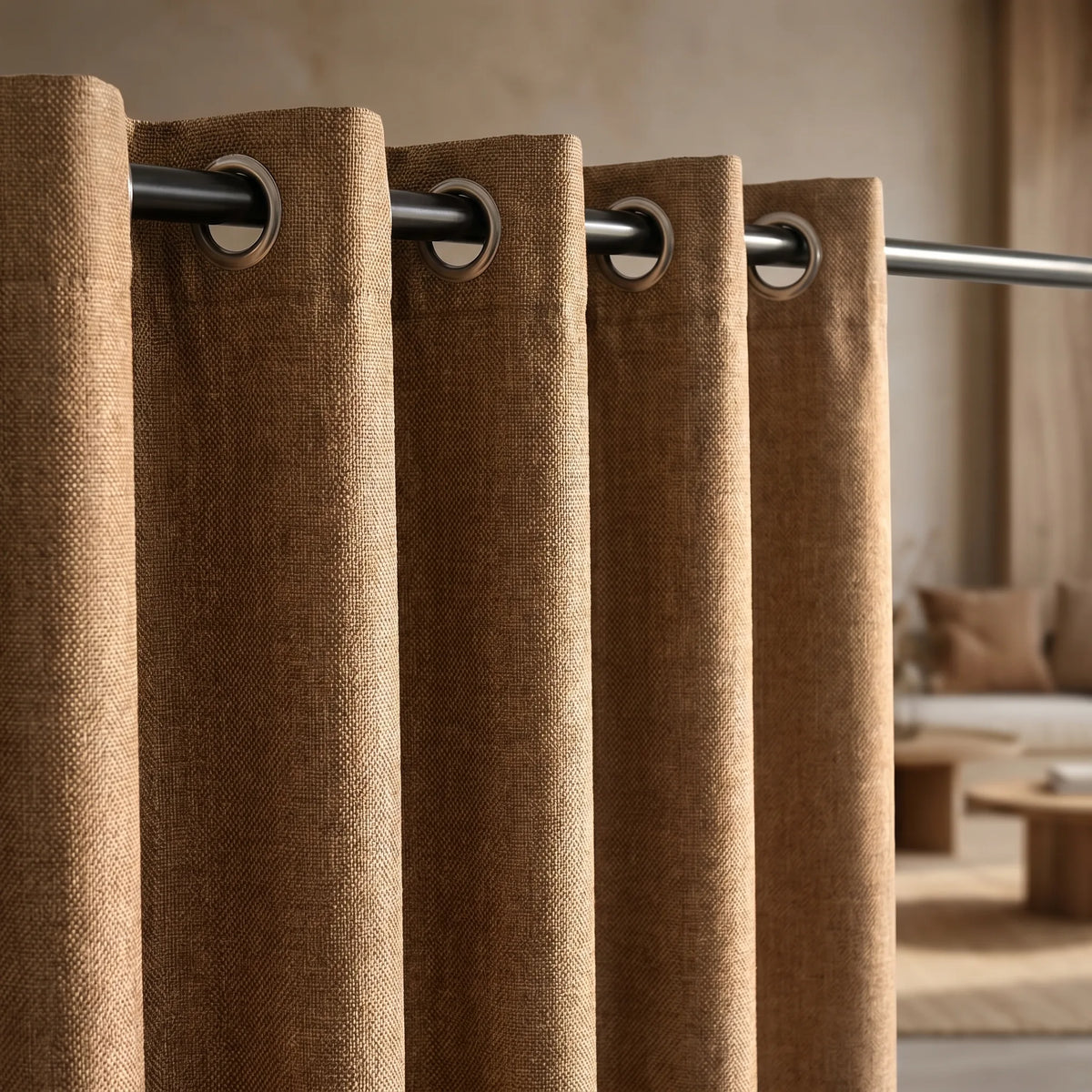 Room Darkening Curtains Coffee Brown