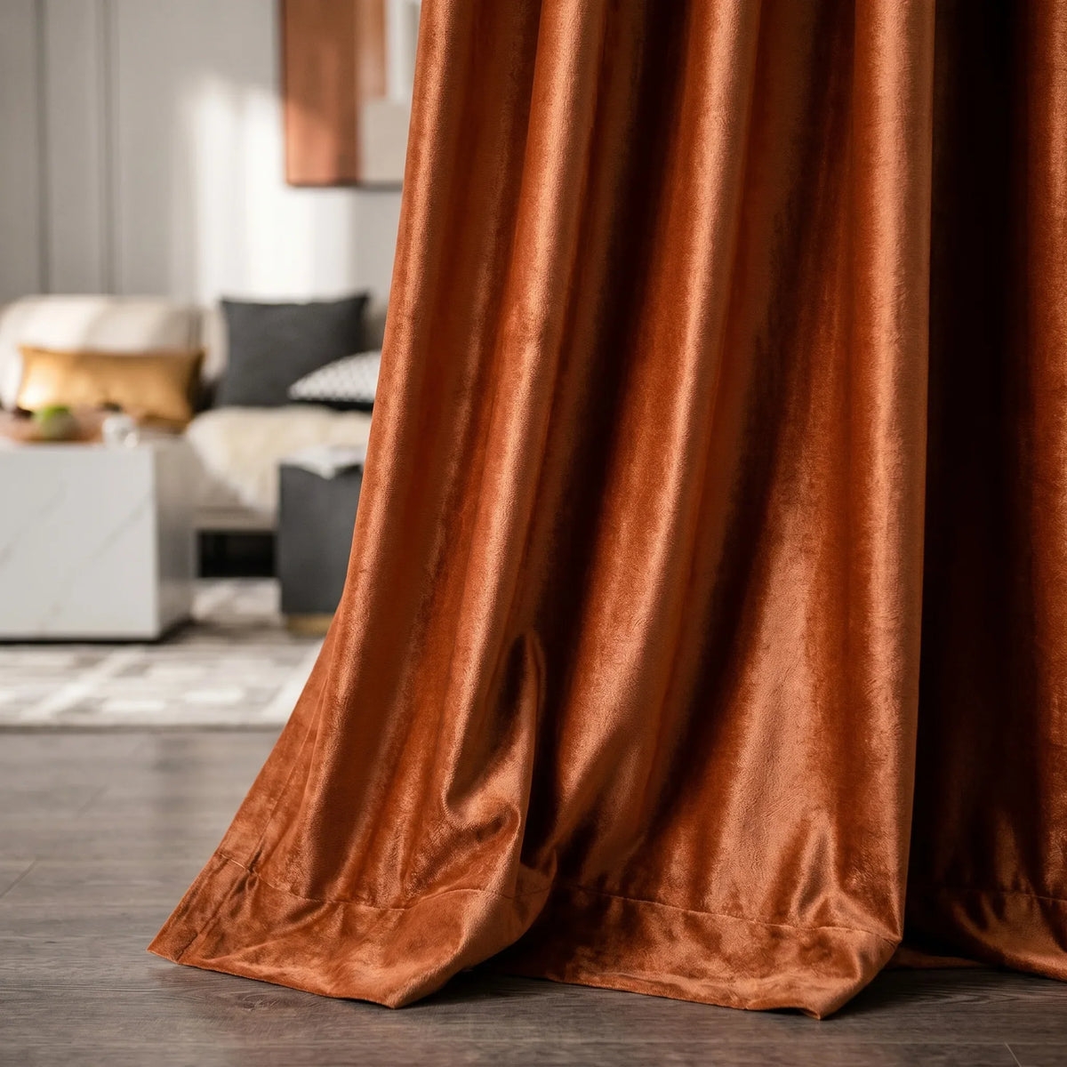Room Darkening Curtains Terracotta