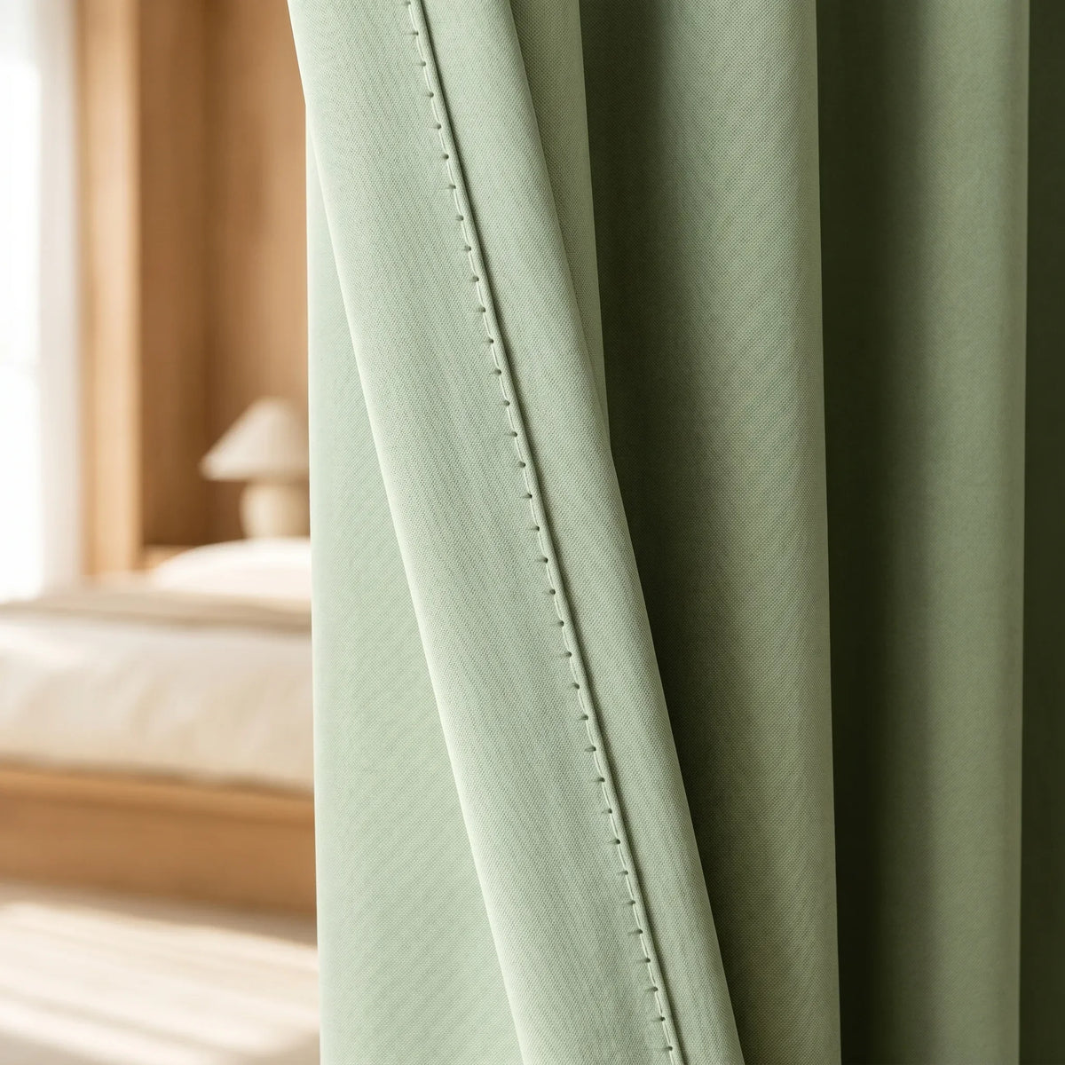 Room Darkening Curtains Almond Green