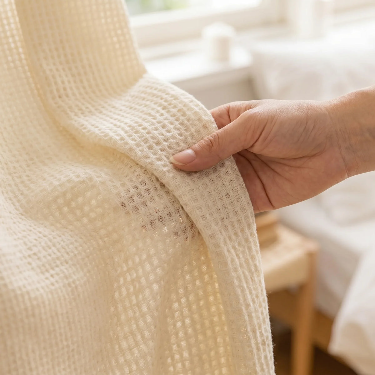 Sheer Voile Curtain - Cream Woven