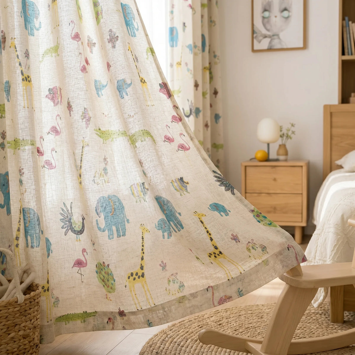 Sheer Voile Curtain Yellow — Children