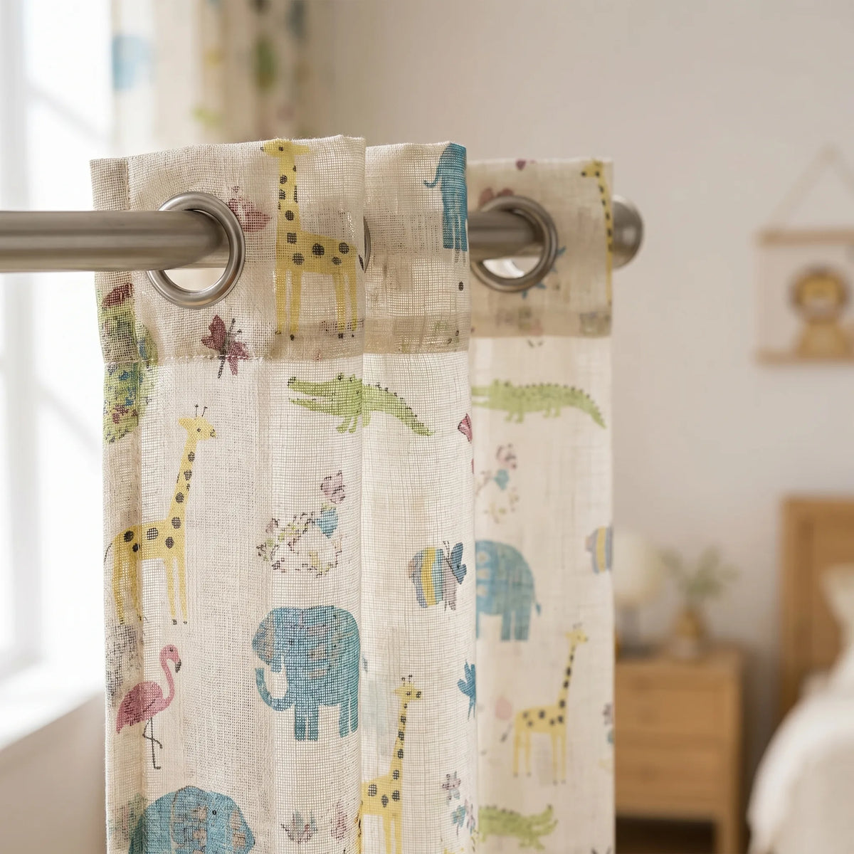 Sheer Voile Curtain Yellow — Children