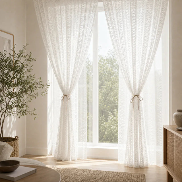 Sheer Voile Curtain Sylvaire White