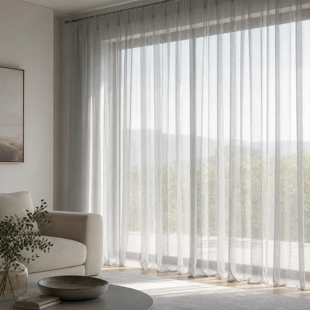 Sheer Voile Curtain - Grey