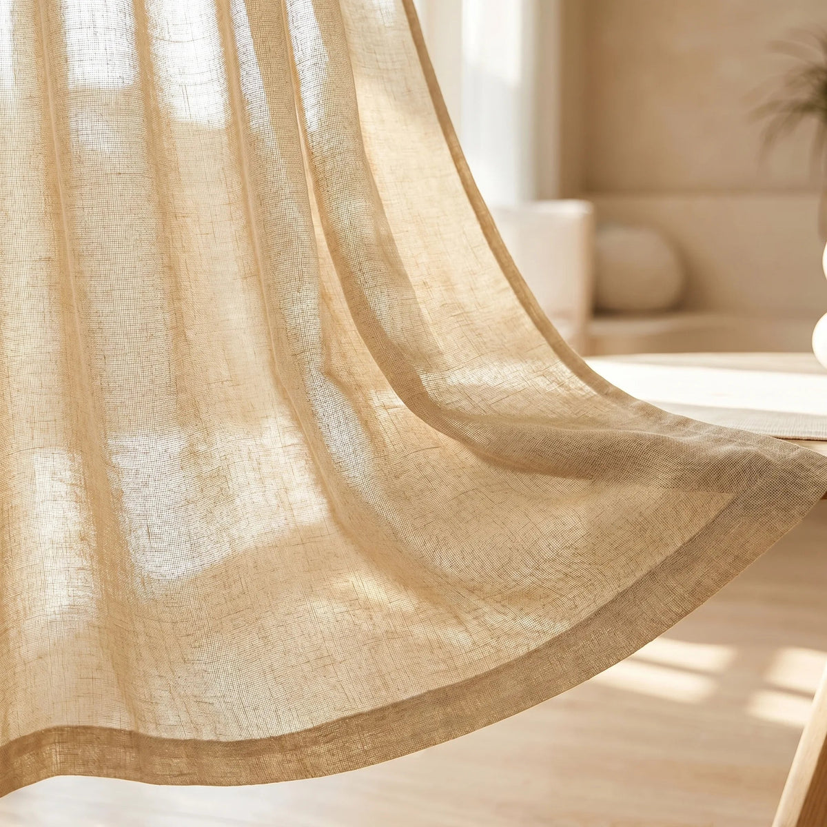 Sheer Voile Curtain Sand