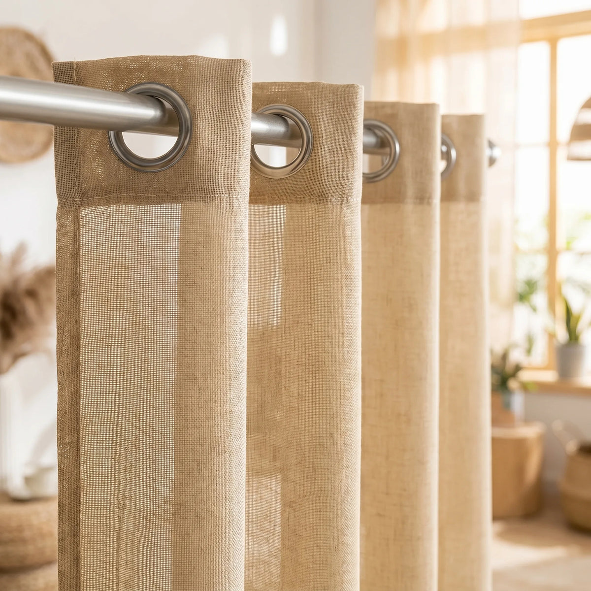 Sheer Voile Curtain Sand