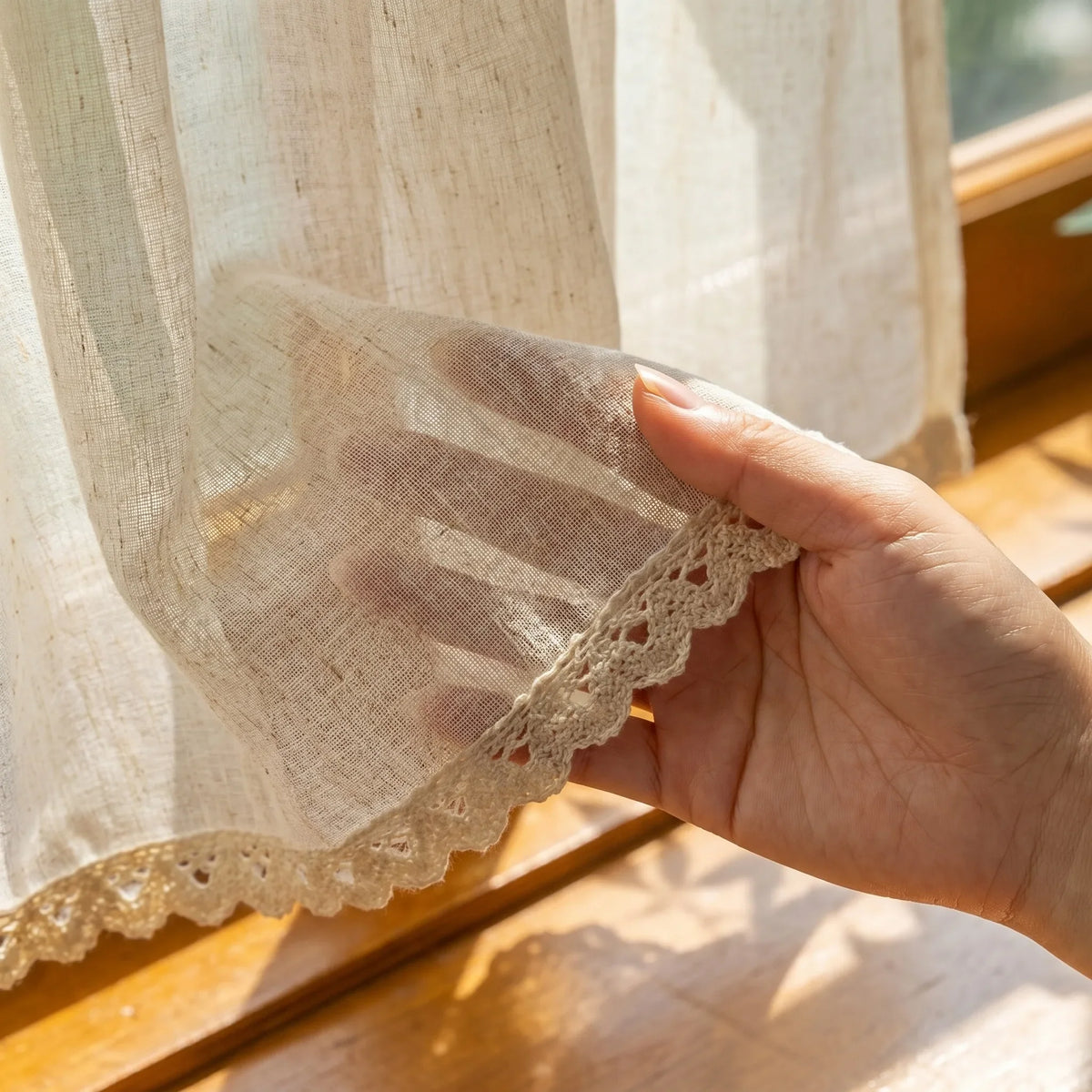 Natural Linen Café Curtain
