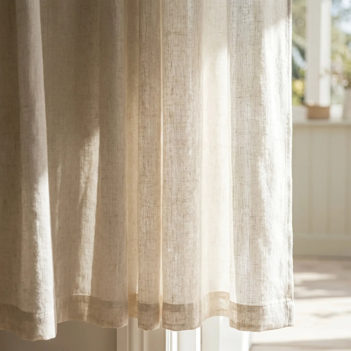 Linen Voile Curtain Ecru