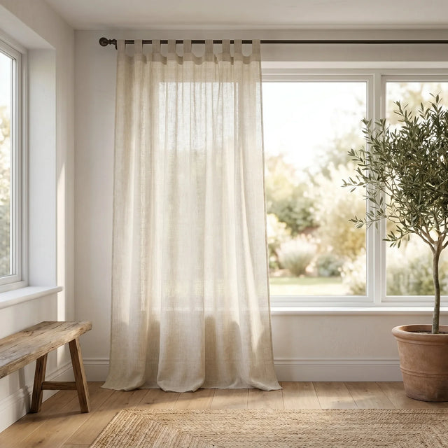 Linen Voile Curtain Ecru