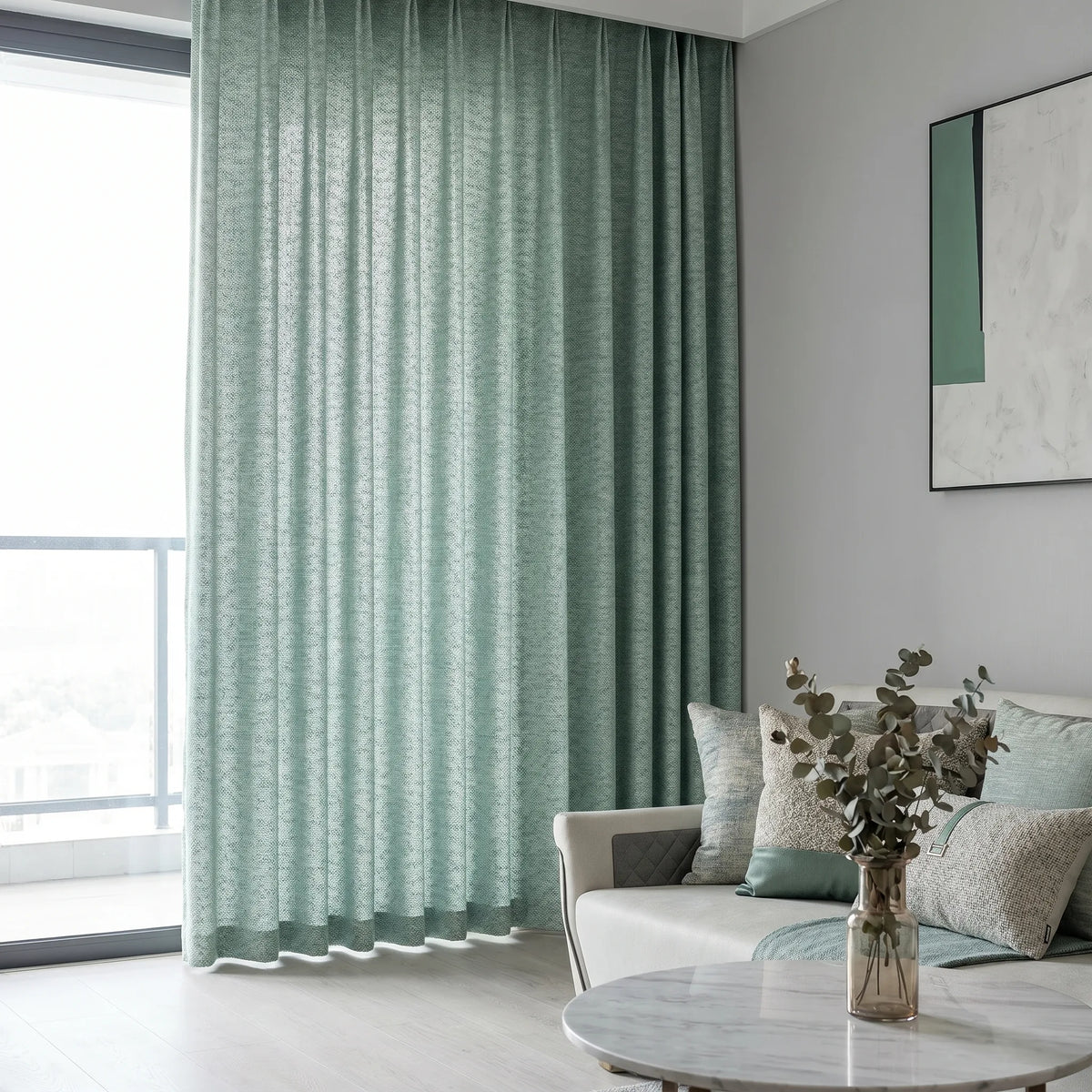 Room Darkening Curtains Aqua Green
