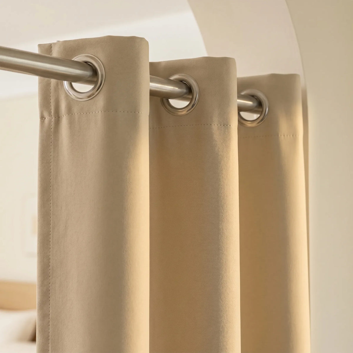 Room Darkening Curtains Beige