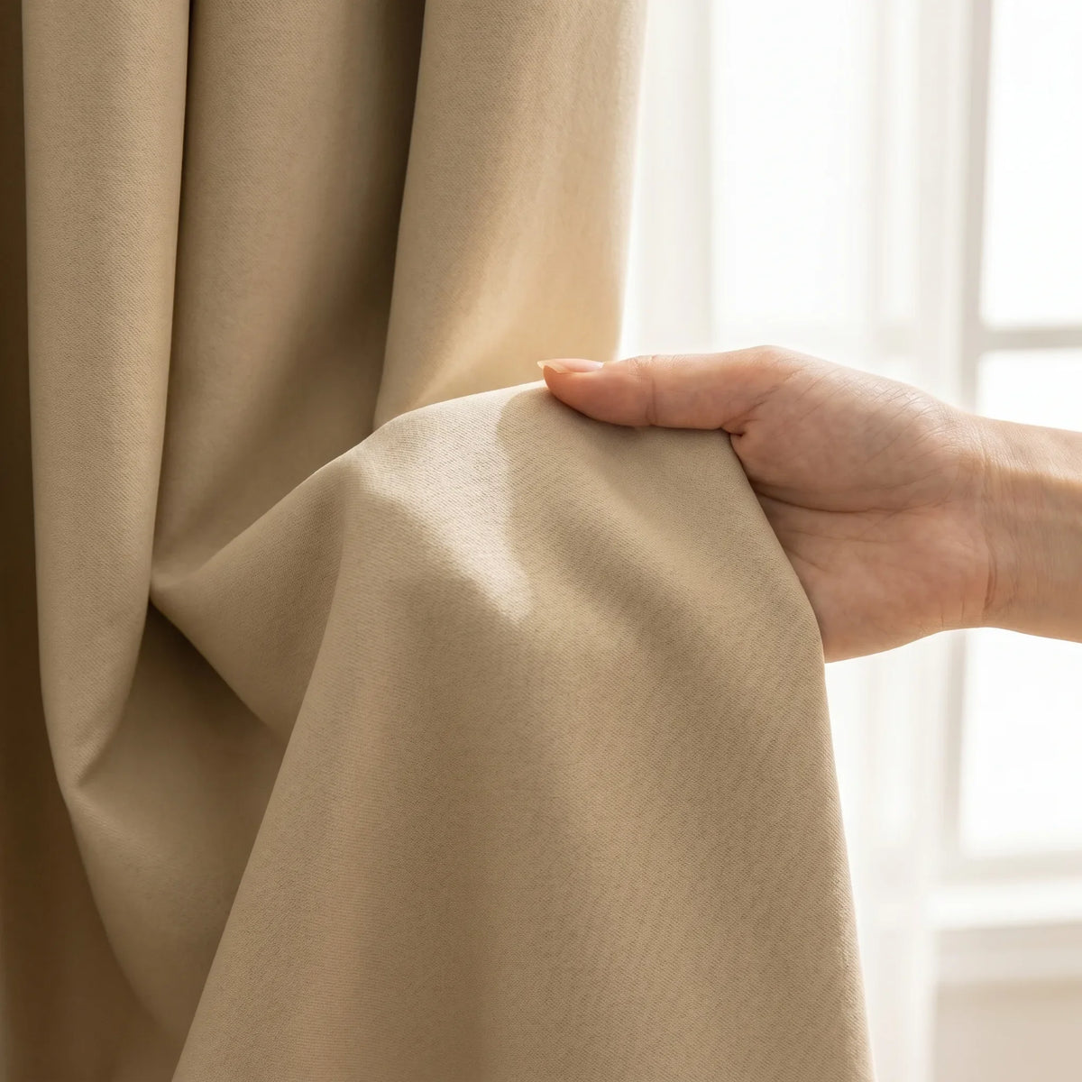 Room Darkening Curtains Beige