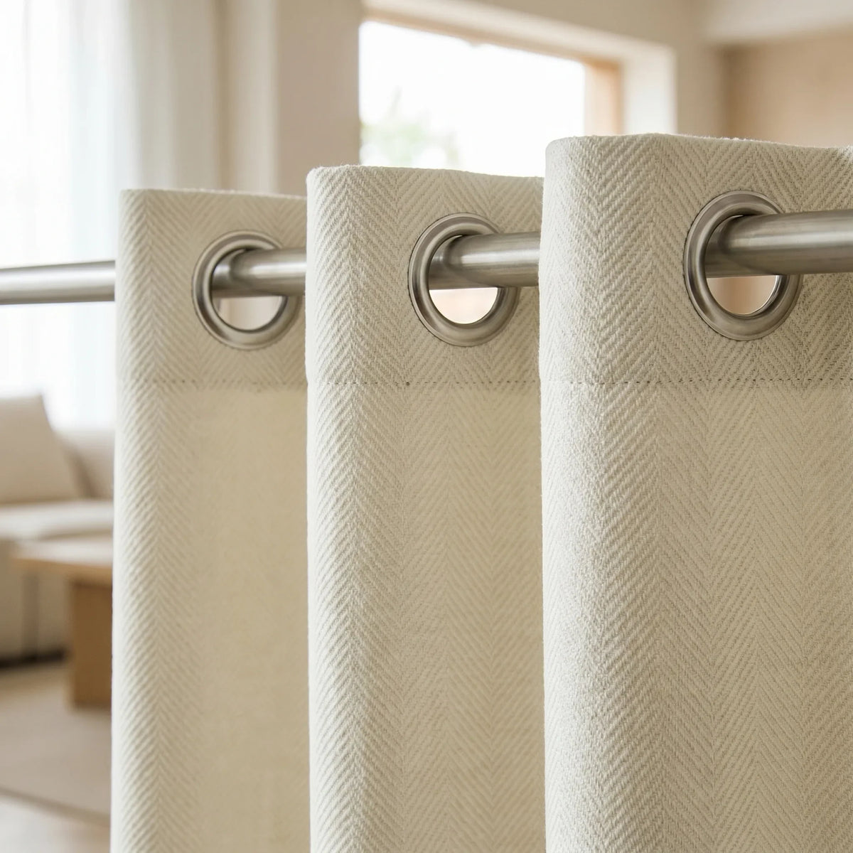 Room Darkening Curtains Cream White
