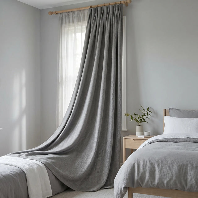 Room Darkening Curtains Grey Chevron