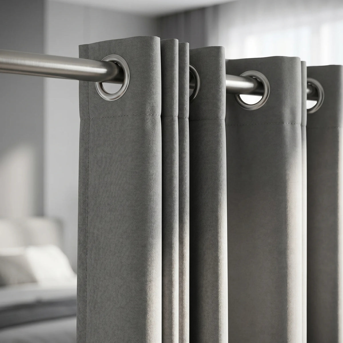 Room Darkening Curtains Grey — Tall