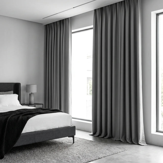 Room Darkening Curtains Grey — Tall