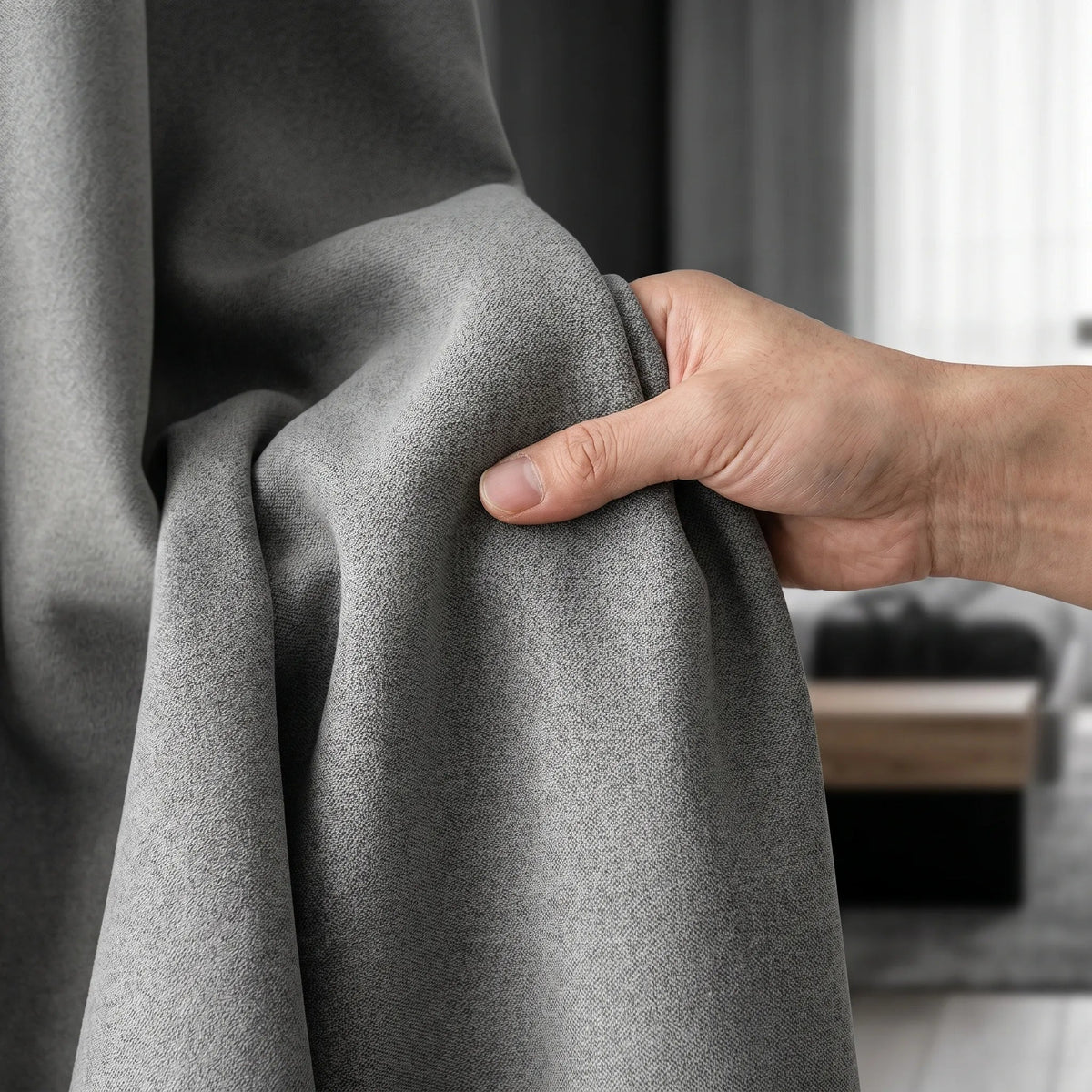 Room Darkening Curtains Grey — Tall