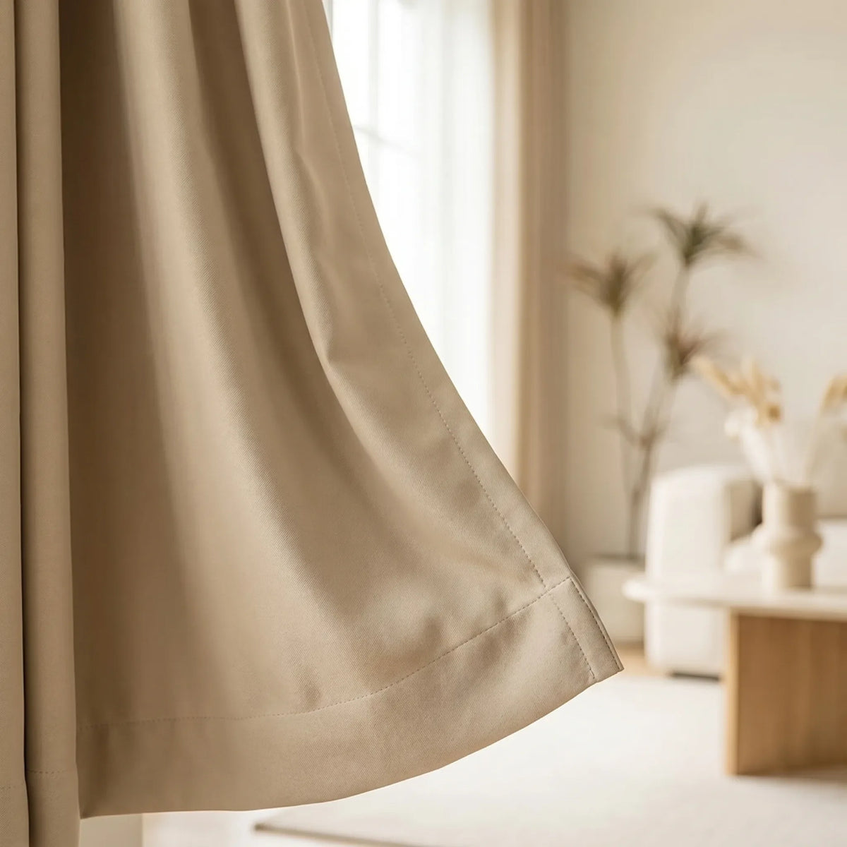 Room Darkening Curtains Light Beige