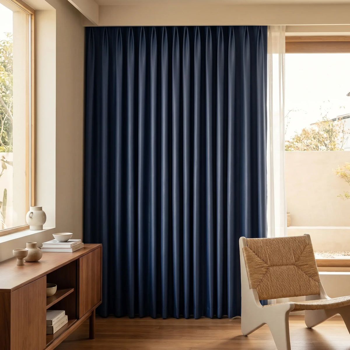 Room Darkening Curtains Midnight Blue