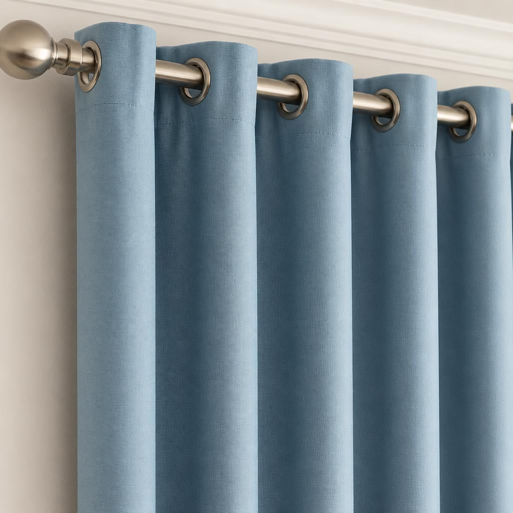 Room Darkening Curtains Sky Blue — Pale