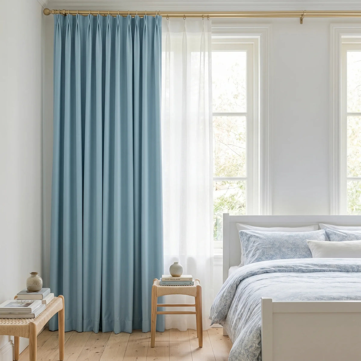Room Darkening Curtains Sky Blue