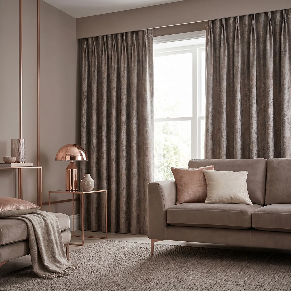 Room Darkening Curtains Warm Brown