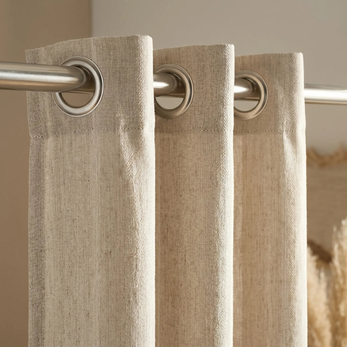 Sheer Privacy Curtain Beige