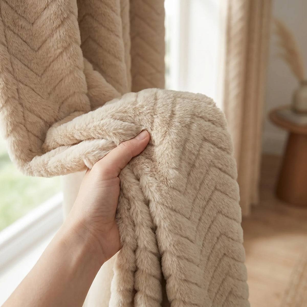 Soundproof Curtains Beige 30dB