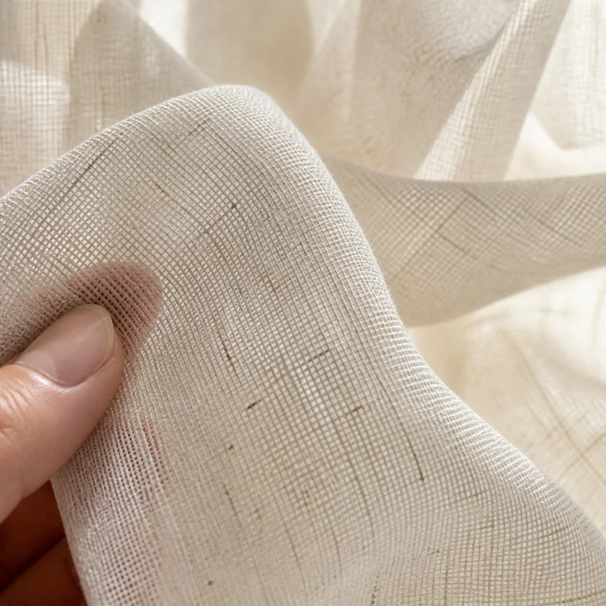 Linen Sheer Curtain Selene Beige