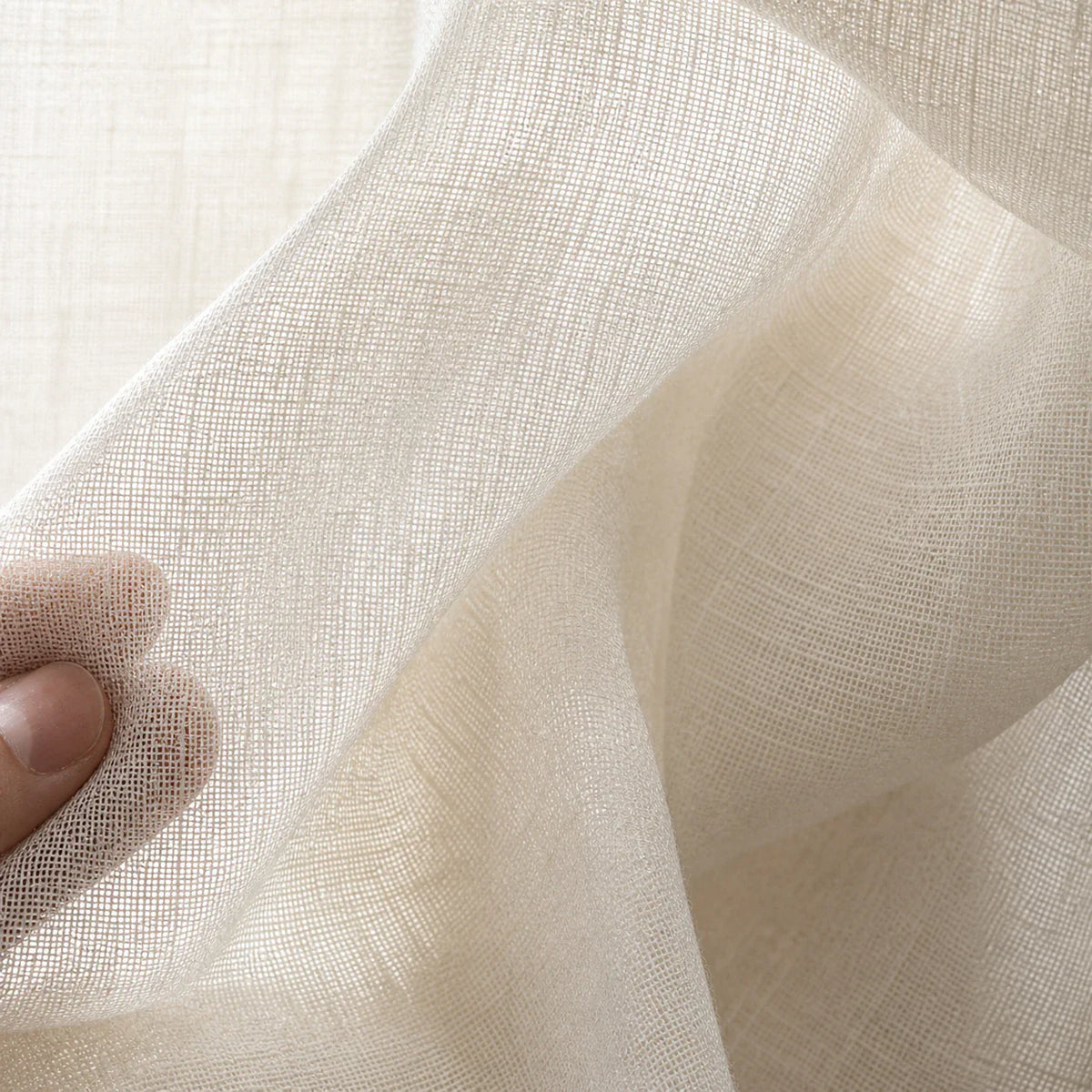 Linen Sheer Curtain Light Beige