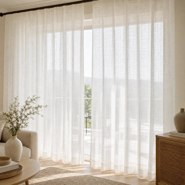 Linen Sheer Curtain White