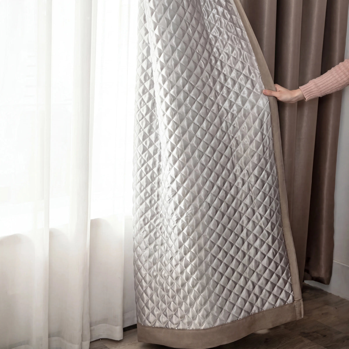 Thermal Soundproof Blackout Curtains - fabric texture close-up | Sylvra