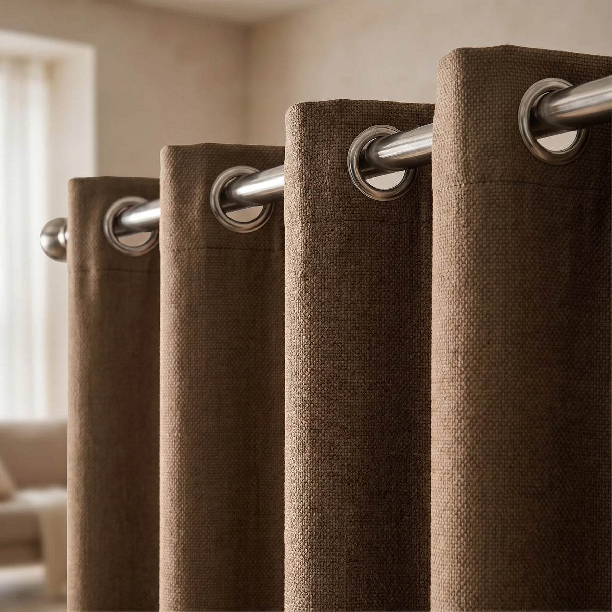 Blackout Curtains Coffee Brown