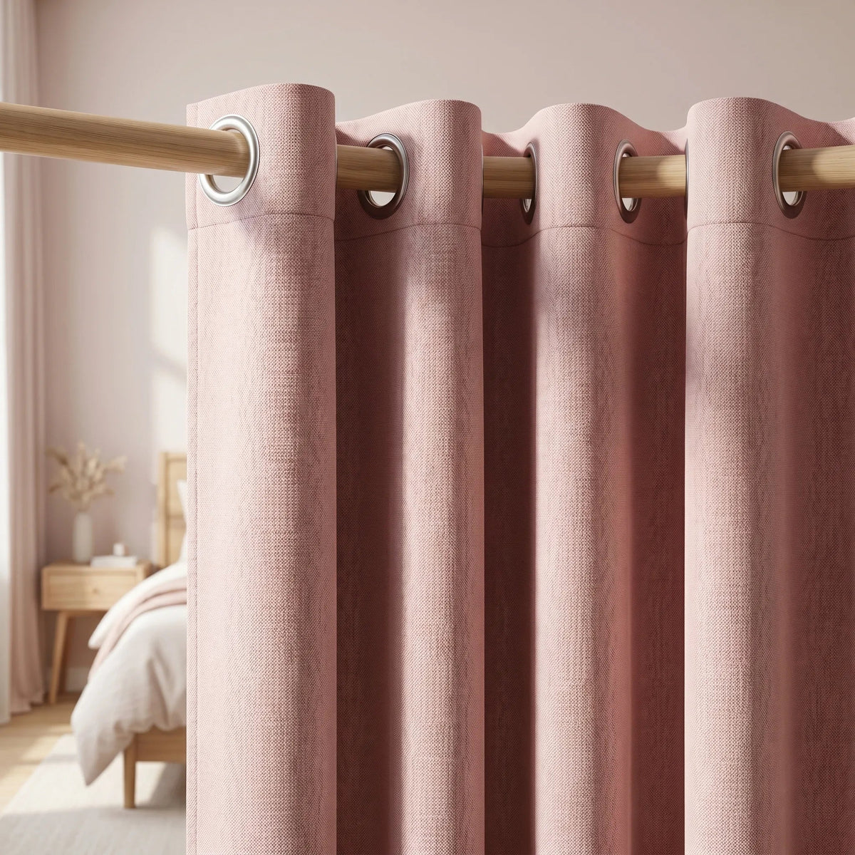 Room Darkening Curtains Powder Pink