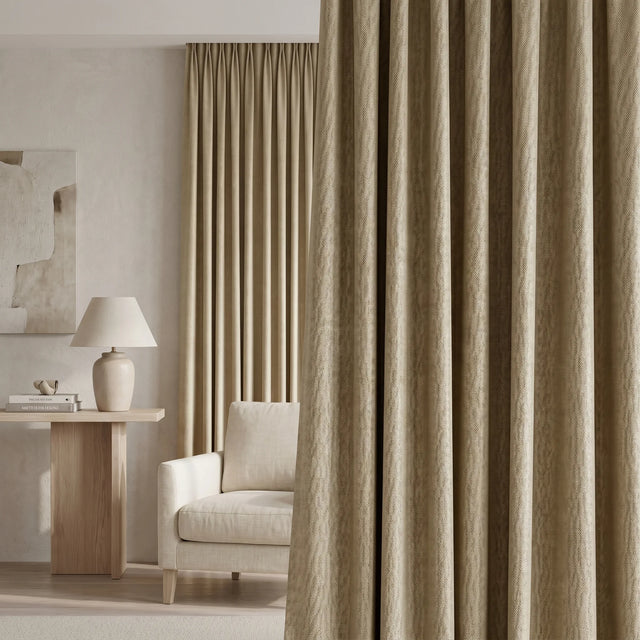 Blackout Curtains Golden Beige — Multi-Function