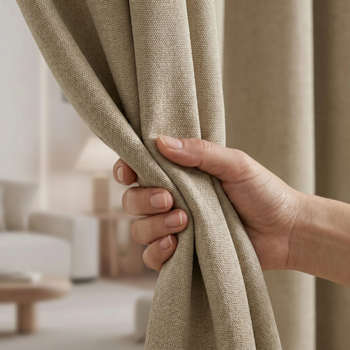 Blackout Curtains Golden Beige — Multi-Function